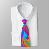 Summerfeeling , Abstrakt 3D Rainbowart Krawatte (Gebunden)