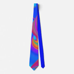 Summerfeeling , Abstrakt 3D Rainbowart Krawatte