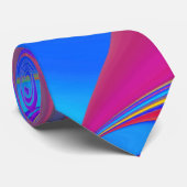 Summerfeeling , Abstrakt 3D Rainbowart Krawatte (Gerollt)