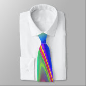 Summerfeeling , Abstrakt 3D Rainbowart Krawatte (Gebunden)