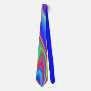 Summerfeeling , Abstrakt 3D Rainbowart Krawatte