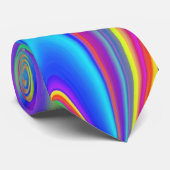 Summerfeeling , Abstrakt 3D Rainbowart Krawatte (Gerollt)