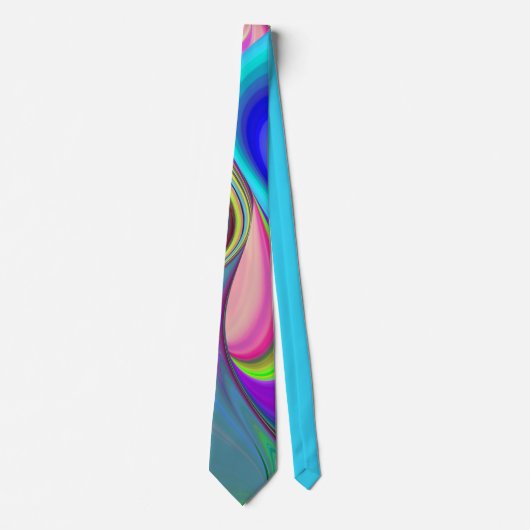 Summerfeeling , Abstrakt 3D Rainbowart Krawatte (Vorderseite)
