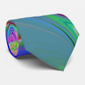 Summerfeeling , Abstrakt 3D Rainbowart Krawatte (Gerollt)