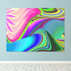 Summerfeeling , Abstrakt 3D Rainbowart Leinwanddruck