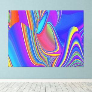 Summerfeeling , Abstrakt 3D Rainbowart Leinwanddruck