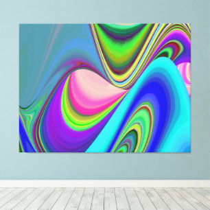 Summerfeeling , Abstrakt 3D Rainbowart Leinwanddruck