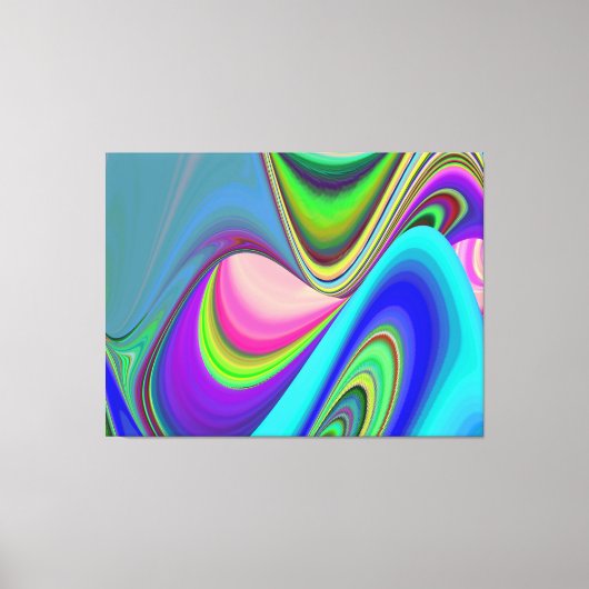 Summerfeeling , Abstrakt 3D Rainbowart Leinwanddruck (Vorderseite)