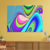 Summerfeeling , Abstrakt 3D Rainbowart Leinwanddruck (Insitu (Wohnzimmer))