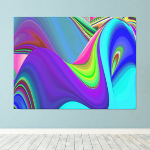 Summerfeeling , Abstrakt 3D Rainbowart Leinwanddruck