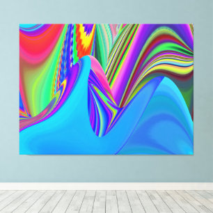 Summerfeeling , Abstrakt 3D Rainbowart Leinwanddruck
