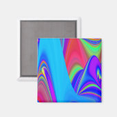 Summerfeeling , Abstrakt 3D Rainbowart Magnet (Vorderseite/Rückseite)