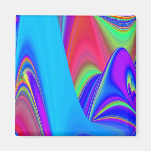 Summerfeeling , Abstrakt 3D Rainbowart Magnet (Vorne)