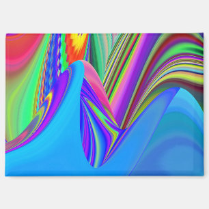 Summerfeeling , Abstrakt 3D Rainbowart Magnet