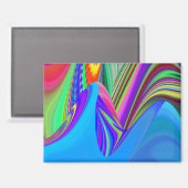 Summerfeeling , Abstrakt 3D Rainbowart Magnet (Vorderseite/Rückseite)