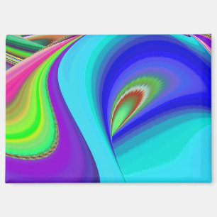 Summerfeeling , Abstrakt 3D Rainbowart Magnet