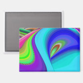 Summerfeeling , Abstrakt 3D Rainbowart Magnet (Vorderseite/Rückseite)