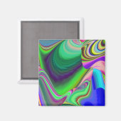 Summerfeeling , Abstrakt 3D Rainbowart Magnet (Vorderseite/Rückseite)
