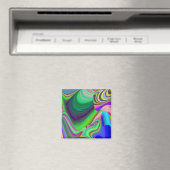 Summerfeeling , Abstrakt 3D Rainbowart Magnet (In Situ (Geschirrspüler))