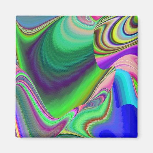 Summerfeeling , Abstrakt 3D Rainbowart Magnet (Vorne)