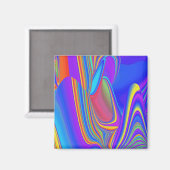 Summerfeeling , Abstrakt 3D Rainbowart Magnet (Vorderseite/Rückseite)