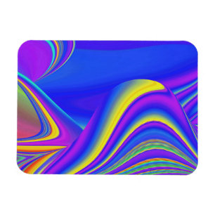 Summerfeeling , Abstrakt 3D Rainbowart Magnet