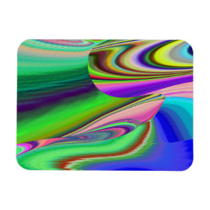 Summerfeeling , Abstrakt 3D Rainbowart Magnet