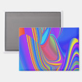 Summerfeeling , Abstrakt 3D Rainbowart Magnet (Vorderseite/Rückseite)