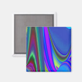Summerfeeling , Abstrakt 3D Rainbowart Magnet (Vorderseite/Rückseite)