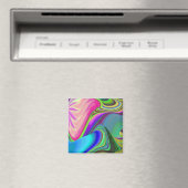 Summerfeeling , Abstrakt 3D Rainbowart Magnet (In Situ (Geschirrspüler))