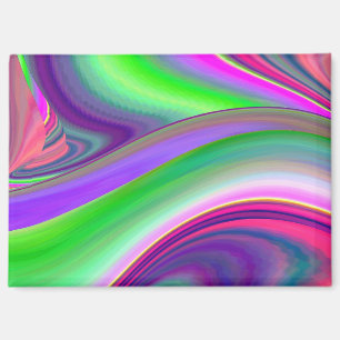 Summerfeeling , Abstrakt 3D Rainbowart Magnet