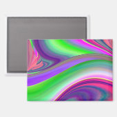 Summerfeeling , Abstrakt 3D Rainbowart Magnet (Vorderseite/Rückseite)
