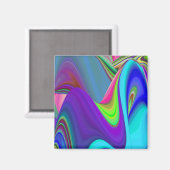Summerfeeling , Abstrakt 3D Rainbowart Magnet (Vorderseite/Rückseite)