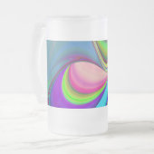 Summerfeeling , Abstrakt 3D Rainbowart Mattglas Bierglas (Vorderseite Links)