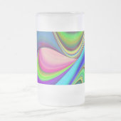Summerfeeling , Abstrakt 3D Rainbowart Mattglas Bierglas (Mittel)