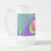 Summerfeeling , Abstrakt 3D Rainbowart Mattglas Bierglas (Links)