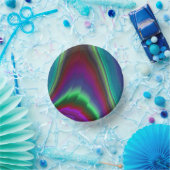 Summerfeeling , Abstrakt 3D Rainbowart Pappteller (Party)