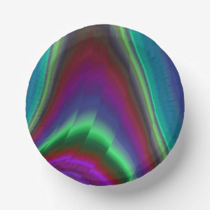 Summerfeeling , Abstrakt 3D Rainbowart Pappteller