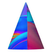 Summerfeeling , Abstrakt 3D Rainbowart Partyhütchen (Rückseite)