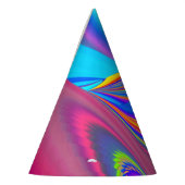 Summerfeeling , Abstrakt 3D Rainbowart Partyhütchen (Links)