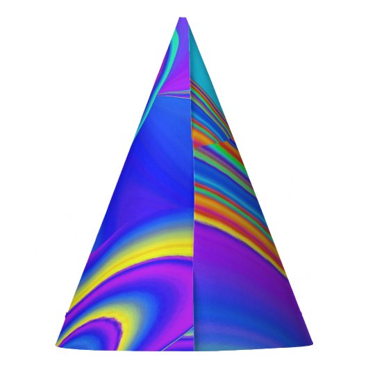 Summerfeeling , Abstrakt 3D Rainbowart Partyhütchen (Rückseite)