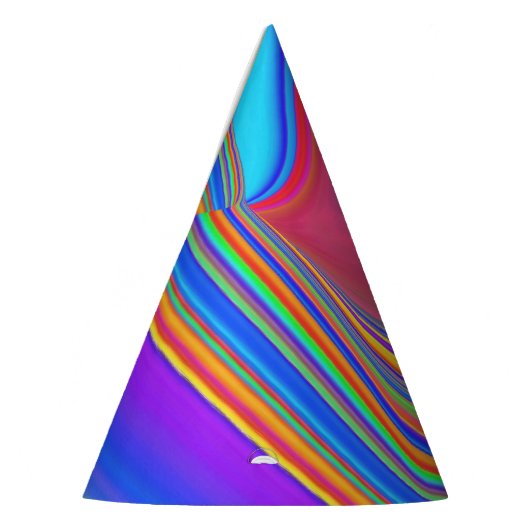 Summerfeeling , Abstrakt 3D Rainbowart Partyhütchen (Links)