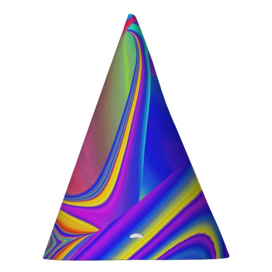 Summerfeeling , Abstrakt 3D Rainbowart Partyhütchen (Rechts)