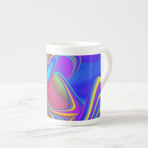 Summerfeeling , Abstrakt 3D Rainbowart Porzellantasse