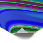 Summerfeeling , Abstrakt 3D Rainbowart Poster (Ecke)