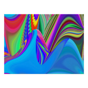 Summerfeeling , Abstrakt 3D Rainbowart Poster