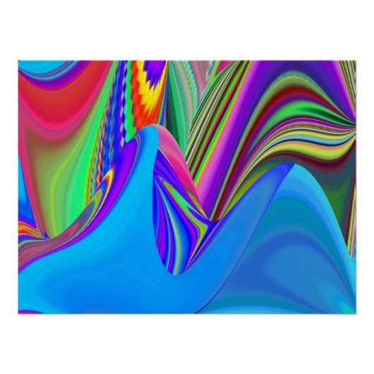 Summerfeeling , Abstrakt 3D Rainbowart Poster (Vorderseite)