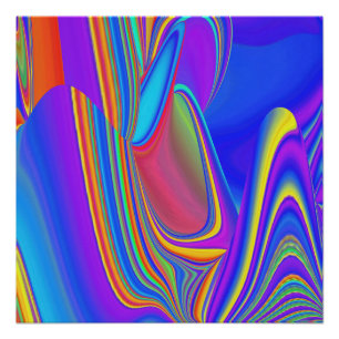 Summerfeeling , Abstrakt 3D Rainbowart Poster