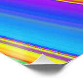 Summerfeeling , Abstrakt 3D Rainbowart Poster (Ecke)