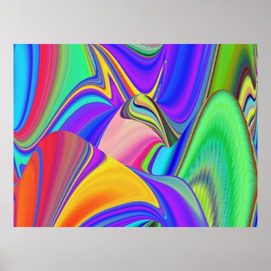 Summerfeeling , Abstrakt 3D Rainbowart Poster (Vorne)